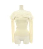 スナイデル SNIDEL 24SS デザインフリルニットTOPS セーター シルク混 F ホワイト /ES ■OS