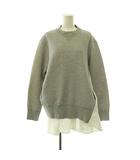 サカイ sacai ドッキングプルオーバー スウェット トレーナー シャツ 1 グレー 白 ホワイト 23-06967 /CX ■OS