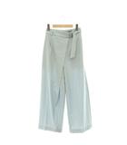 プラステ PLST 25SS シャンブレーラップパンツ ワイド センタープレス XS ライトブルー /HS ■OS