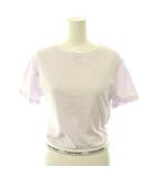 カルバンクライン CALVIN KLEIN ロゴラインクロップドTシャツ カットソー 半袖 14/16 ラベンダー ホワイト ブラック /DO ■OS ■SH