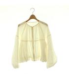 リヴドロワ RIVE DROITE 24SS リネンギャザーブルゾン ジャケット ノーカラー F オフホワイト /HK ■OS
