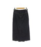 アナイ ANAYI 24SS デニムライクセミタイト スカート ロング 36 紺 /NR ■OS