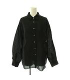 イエナ IENA 25SS ラミーリヨセルロングシャツ 長袖 36 ブラック /HK ■OS