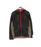 プーマ PUMA ナイロンジャケット パーカー M ブラック グレー ピンク /ES ■OS