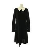 フォクシー FOXEY 37125 Knit Dress Marion ワンピース 長袖 ミモレ ロング ニット ウール 38 黒 ブラック /NR ■OS