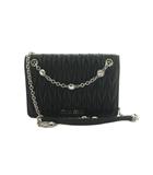 ミュウミュウ miumiu 2WAY マテラッセ ショルダーバッグ トートバッグ フラップ ナッパレザー キルティング 黒 ブラック 5BP065 /MI ■OS ■OH