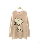 ジェラートピケ gelato pique ×SNOOPY ジェラートJQDプルオーバー ニット セーター ルームウェア 長袖 F ピンク /HS ■OS