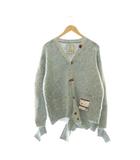 ミハラヤスヒロ MIHARA YASUHIRO メゾンミハラヤスヒロ ダメージ加工 カーディガン ニット Vネック F ブルー /DF ■OS