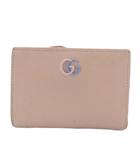 グッチ GUCCI ダブルG GGマーモント 財布 二つ折り バイカラー レザー ピンク ブルー 790063 /YO10 ■OH