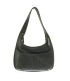 コーチ COACH OLD Ergo Hobo エルゴ ホーボー ワンショルダーバッグ レザー ワンカラー ロゴチャーム 黒 ブラック 9033 /BB