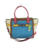 コーチ COACH スワッガー 21 レインボーカラーブロック 2WAY ハンドバッグ ショルダーバッグ レザー マルチカラー 37694 /MI ■OS