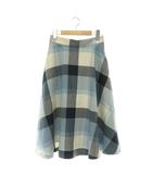 ブルーレーベルクレストブリッジ BLUE LABEL CRESTBRIDGE 25AW クレストブリッジチェック スカート フレア ロング 36 ブルー /HK ■OS