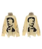 エムエムシックス メゾンマルジェラ MM6 Maison Margiela リバースデザイン タートルネック セーター ニット リバーシブル XS アイボリー ブラック S62GP0049 /CX ■OS