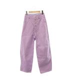 エムエムシックス メゾンマルジェラ MM6 Maison Margiela キャロットジーンズ デニムパンツ ジーンズ ハイウエスト ロゴボタン ボタンフライ 36 パープル S52LA0119 /CX ■OS
