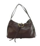 ザラ ZARA メタルリングディテール ショルダーバッグ フェイクレザー ボルドー /SS ■OS