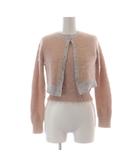 24AW フェザーライクアンサンブルニット ノースリーブ 長袖 F ピンク /SR