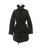 モンクレール MONCLER ヴェロニク VERONIQUE ダウンコート アウター ビーバーファー ベルト付き 0 黒 ブラック 93-49359-90 /CX ■OS