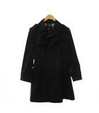 バーバリーブラックレーベル BURBERRY BLACK LABEL トレンチコート スプリングコート ロング M 黒 ブラック /HS ■OS