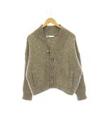 ザラ ZARA ウール混 ニットカーディガン Vネック EUR S グレージュ /CX ■OS