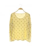 シェリーラファム Cherir la femme バンビ カットソー 長袖 レース 総柄 FL5 アイボリー /MY ■OS