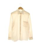 エルメネジルドゼニア Ermenegildo Zegna ストライプシャツ ブラウス 長袖 前開き コットン M 薄ピンク /NR ■OS