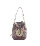 コーチ COACH シグネチャー バケットバッグ ハンドバッグ ショルダーバッグ 2way ボルドー ドローストリング開閉 レザー C8322 /RI ■OS
