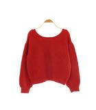 ストラ Stola. 25AW フェザーニット セーター 長袖 F レッド /DO ■OS