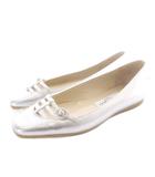 ジミーチュウ JIMMY CHOO フラットシューズ パンプス レザー 35.5 シルバー色 /SR