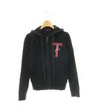 ヒステリックグラマー HYSTERIC GLAMOUR ヒスガール パーカー ジップアップ プリント 長袖 F 黒 ブラック /HS ■OS