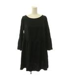 エムエムシックス メゾンマルジェラ MM6 Maison Margiela チュニック カットソー 長袖 36 ブラック /DO ■OS