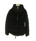 ヘルノ HERNO ECO FUR DOWNJACKET  ダウンジャケット アウター ハイネック フェイクファー ジップアップ 40 黒 ブラック PI1166D /CX■OS