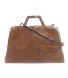 銀座かねまつ GINZA Kanematsu レザー 2WAYバッグ ショルダーバッグ ハンドバッグ 茶色 ブラウン /SR