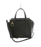 サルヴァトーレフェラガモ Salvatore Ferragamo ガンチーニ 2WAYバッグ ハンドバッグ ショルダーバッグ レザー 黒 ブラック /MI ■OS ■OH