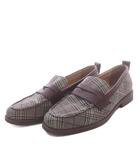 コールハーン COLE HAAN スタッシ ペニー ローファー スリッポン 7.5B マルチ ミニ プレイド テキスタイル /YO31