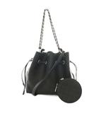 ルイヴィトン LOUIS VUITTON ベラ マヒナ レザー モノグラム パターン 2WAY ハンドバッグ ワンハンドル ショルダー チェーン ロゴ パンチング加工 ワンカラー 黒 ブラック M57070 /BB ■OH