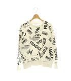 エムエムシックス メゾンマルジェラ MM6 Maison Margiela ロゴ総柄プルオーバー スウェット カットソー 長袖 12 ホワイト ブラック M60041MM013 /DO ■OS