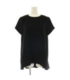 ヨーコチャン YOKO CHAN Half-sleeve Blouse ブラウス プルオーバー フレア 38 黒 ブラック /CX ■OS