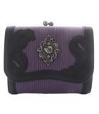アナスイ ANNA SUI Disney ヴィランズ アースラ 財布 三つ折り がま口 レザー パープル ブラック /YO35