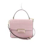 ケイトスペード KATE SPADE Reegan Croc Embossed Small Top Handle Crossbody 2WAY ハンドバッグ ショルダーバッグ 型押しレザー ピンク /MI ■OS