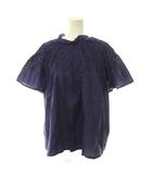 マーレット Merlette BEJART BLOUSE ブラウス シャツ プルオーバー フリルネック フラッタースリーブ XS 紫 パープル /CX ■OS