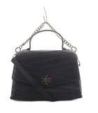 トリーバーチ TORY BURCH キラ シェブロン トップハンドル ハンドバッグ ワンハンドル ショルダーバッグ 2way キルティング チェーン レザー ブラック 10009171 /YO14