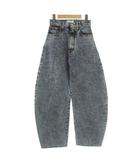 アライア ALAIA ハイウエスト ラウンドジーンズ デニムパンツ ジップフライ 34 スノーブルー AA9P0176T535A /BB