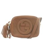 グッチ GUCCI ブロンディ ショルダーバッグ レザー GGロゴ インターロッキング ワンカラー タッセル 茶 ブラウン 742360 /BB ■OH ■SH