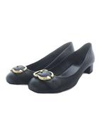 パンプス ハイヒール GGマーモントバックル レザー 35.5 ブラック /YO39