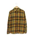 カトー KATO` BASIC フランネルチェックシャツ 長袖 XS イエロー /MY ■OS