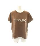 ルーニィ LOUNIE 26SS ジャガードロゴニット セーター 半袖 F 茶 ブラウン /SS ■OS