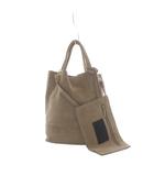 オウレンティ AULENTTI 26SS SUEDEMINI SHOULDER TOTE ハンドバッグ ショルダーバッグ 2way ベージュ スエード ポーチ付き /RI ■OS