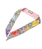 グッチ GUCCI スカーフ ネックボウ GGフローラ ベージュ ピンク 609317 /YO27 ■OH