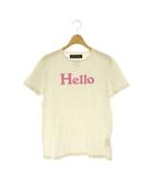 マディソンブルー MADISONBLUE 24SSHelloクルーネックTシャツ カットソー 半袖 S ホワイト ピンク /HK ■OS