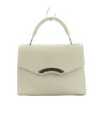 タサキ 田崎 TASAKI タサキ ポル レリキアエ TASAKI por RELIQUIAE アーチハンドバッグ レザー フラップ オフホワイト /MI ■OS